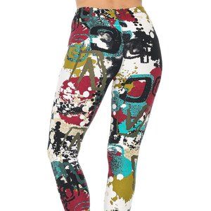 Leggings Multicolor Abstract Print Size 12 - 14